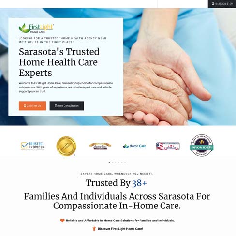 First Light Home Care - Landing Page 488x488px