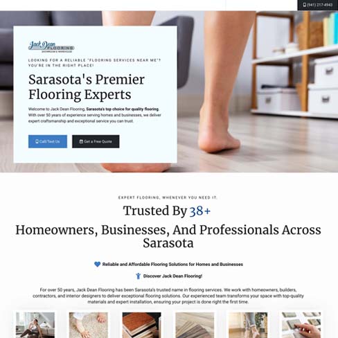 Jack Dean Flooring - Landing Page 488x488px